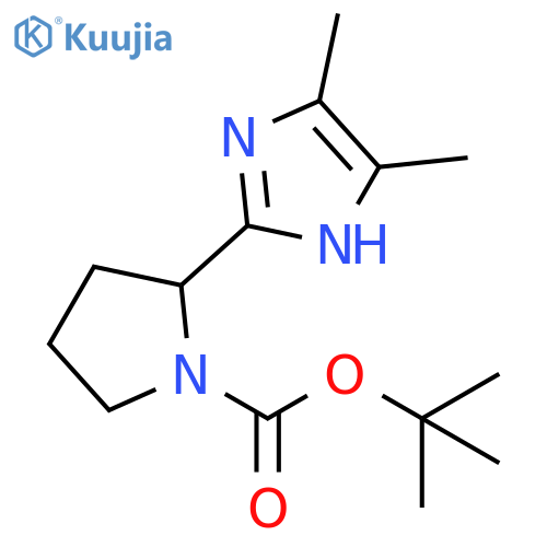 2-(4,5-Dimethyl-1H-imidazol-2-yl)-pyrrolidine-1-carboxylic acid tert-butyl ester structure