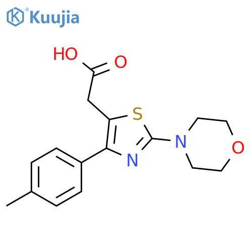 (2-Morpholin-4-yl-4-p-tolyl-thiazol-5-yl)-acetic acid structure