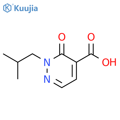2-(2-methylpropyl)-3-oxo-2,3-dihydropyridazine-4-carboxylic acid structure