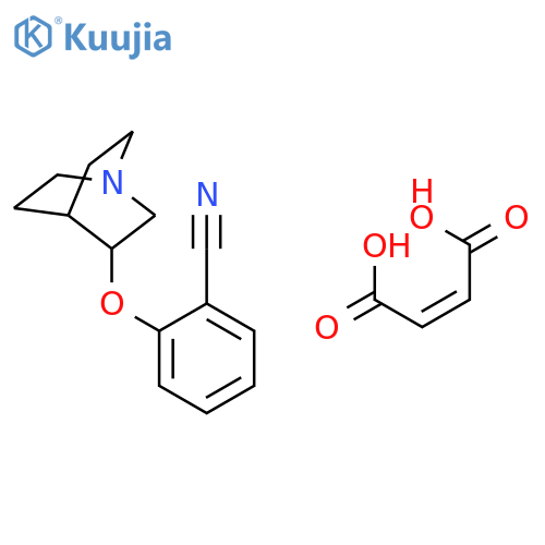 Benzonitrile, 2-(1-azabicyclo[2.2.2]oct-3-yloxy)-, (Z)-2-butenedioate(1:1) structure