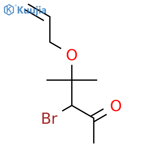 2-Pentanone, 3-bromo-4-methyl-4-(2-propenyloxy)- structure