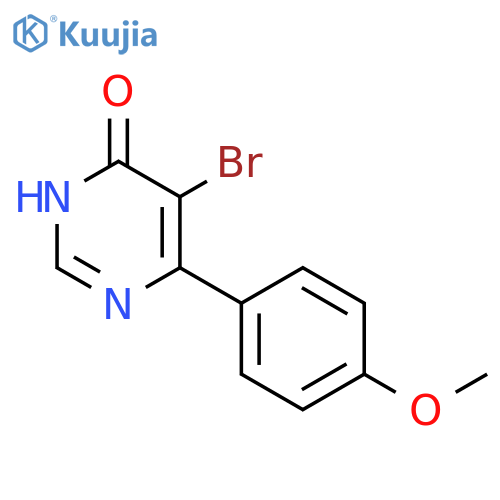 5-Bromo-6-(4-methoxy-phenyl)-3H-pyrimidin-4-one structure