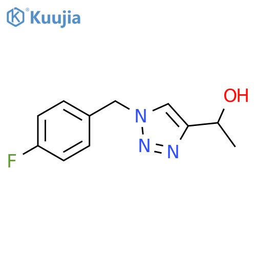 1-{1-[(4-fluorophenyl)methyl]-1H-1,2,3-triazol-4-yl}ethan-1-ol structure