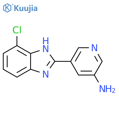 5-(4-Chloro-1H-benzoimidazol-2-yl)-pyridin-3-ylamine structure