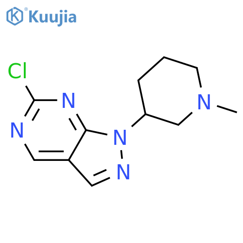 6-Chloro-1-(1-methylpiperidin-3-yl)-1H-pyrazolo[3,4-d]pyrimidine structure