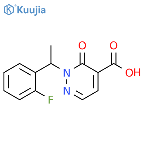 2-[1-(2-Fluoro-phenyl)-ethyl]-3-oxo-2,3-dihydro-pyridazine-4-carboxylic acid structure