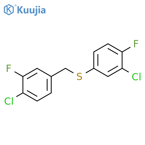 (4-CHLORO-3-FLUOROBENZYL)(3-CHLORO-4-FLUOROPHENYL)SULFANE structure