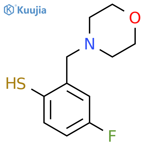 4-fluoro-2-(morpholin-4-ylmethyl)benzenethiol structure