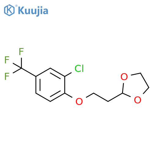 2-[2-[2-chloro-4-(trifluoromethyl)phenoxy]ethyl]-1,3-dioxolane structure