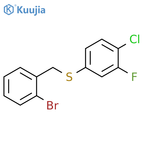 (2-BROMOBENZYL)(4-CHLORO-3-FLUOROPHENYL)SULFANE structure