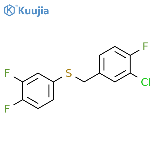 (3-Chloro-4-fluorobenzyl)(3,4-difluorophenyl)sulfane structure