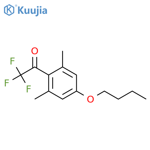 1-(4-butoxy-2,6-dimethylphenyl)-2,2,2-trifluoroethanone structure
