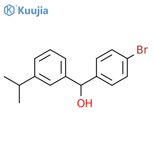 (4-bromophenyl)-(3-propan-2-ylphenyl)methanol structure