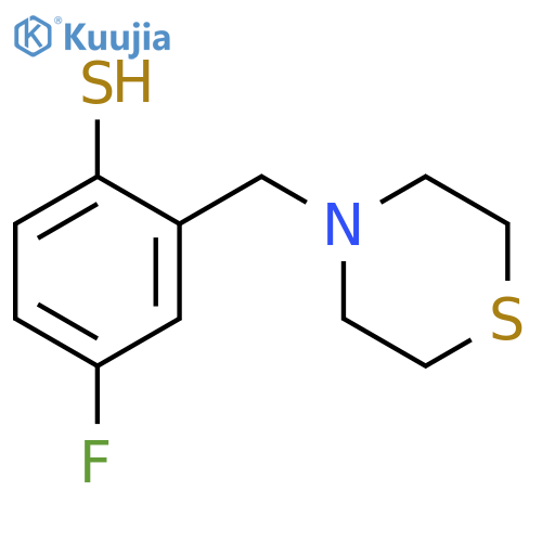 Benzenethiol, 4-fluoro-2-(4-thiomorpholinylmethyl)- structure