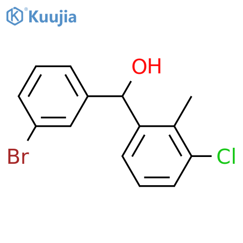 (3-bromophenyl)-(3-chloro-2-methylphenyl)methanol structure