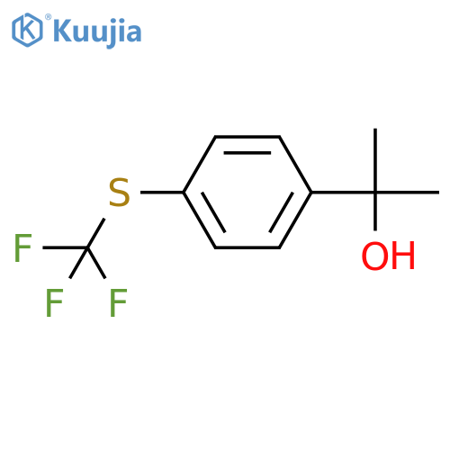 2-{4-(trifluoromethyl)sulfanylphenyl}propan-2-ol structure