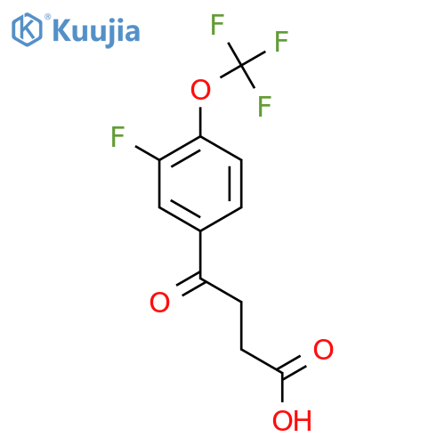 4-(3-Fluoro-4-(trifluoromethoxy)phenyl)-4-oxobutanoic acid structure
