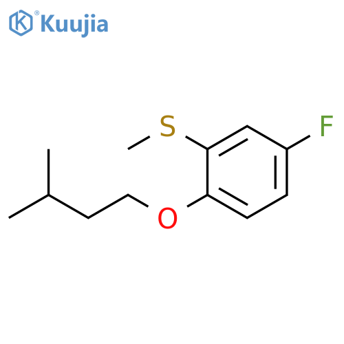 (5-Fluoro-2-(isopentyloxy)phenyl)(methyl)sulfane structure