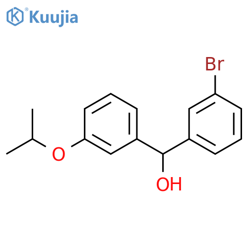 (3-bromophenyl)-(3-propan-2-yloxyphenyl)methanol structure