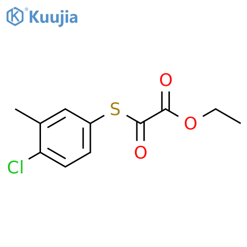 ETHYL 2-((4-CHLORO-3-METHYLPHENYL)THIO)-2-OXOACETATE structure