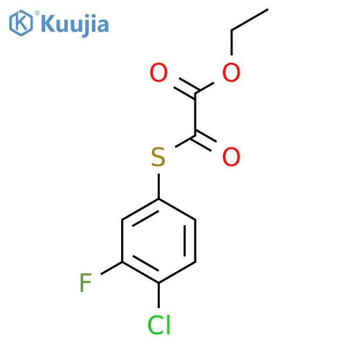 Ethyl 2-(4-chloro-3-fluorophenyl)sulfanyl-2-oxo-acetate structure