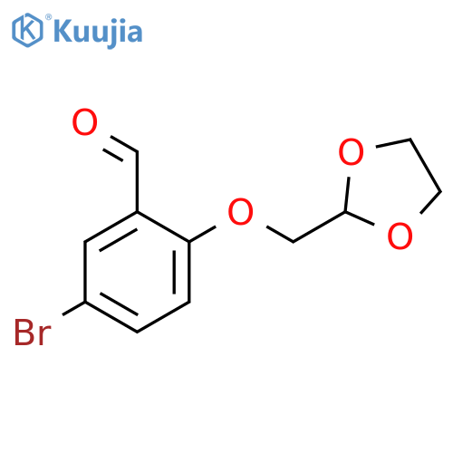 5-bromo-2-(1,3-dioxolan-2-ylmethoxy)benzaldehyde structure