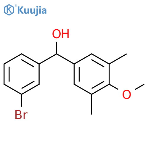 (3-bromophenyl)-(4-methoxy-3,5-dimethylphenyl)methanol structure