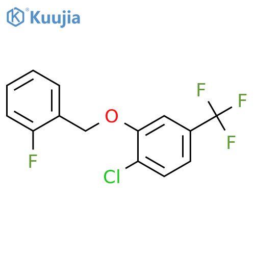 1-chloro-2-[(2-fluorophenyl)methoxy]-4-(trifluoromethyl)benzene structure