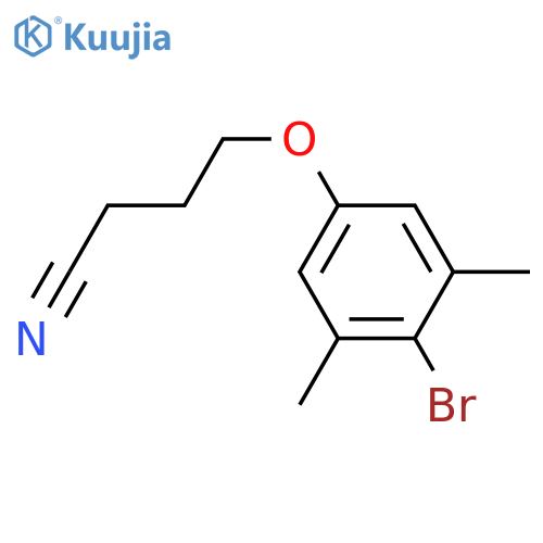 4-(4-bromo-3,5-dimethylphenoxy)butanenitrile structure