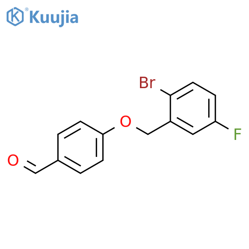4-[(2-bromo-5-fluorophenyl)methoxy]benzaldehyde structure