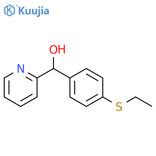(4-ethylsulfanylphenyl)-pyridin-2-ylmethanol structure