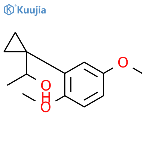 1-1-(2,5-dimethoxyphenyl)cyclopropylethan-1-ol structure