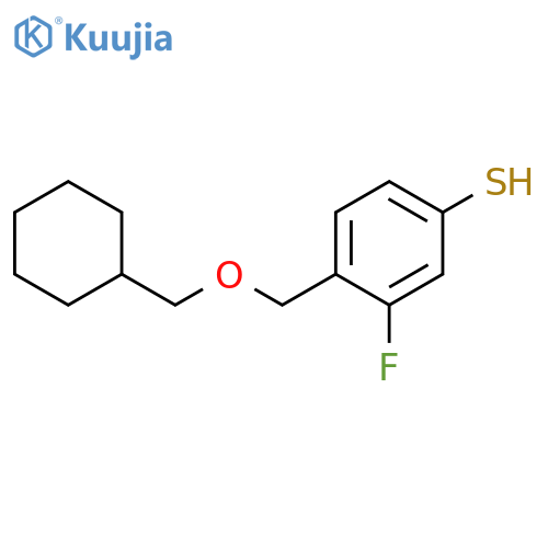 4-(cyclohexylmethoxymethyl)-3-fluorobenzenethiol structure