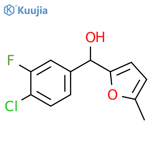 (4-chloro-3-fluorophenyl)-(5-methylfuran-2-yl)methanol structure