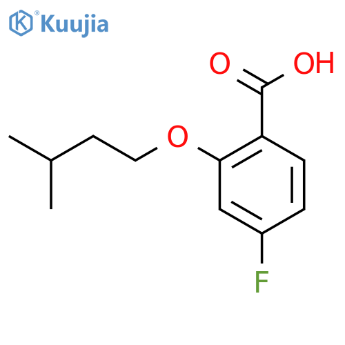 4-Fluoro-2-(isopentyloxy)benzoic acid structure