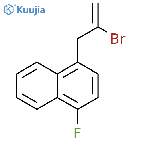 1-(2-bromoprop-2-enyl)-4-fluoronaphthalene structure