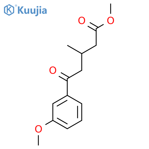 Methyl 5-(3-methoxyphenyl)-3-methyl-5-oxovalerate structure