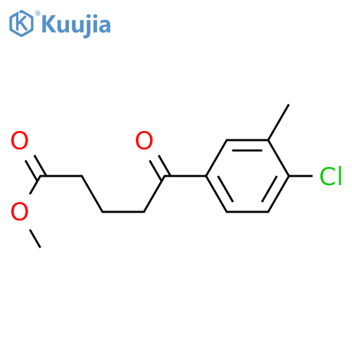 Methyl 5-(4-chloro-3-methylphenyl)-5-oxovalerate structure