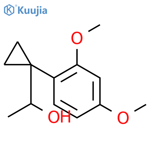 1-1-(2,4-dimethoxyphenyl)cyclopropylethan-1-ol structure