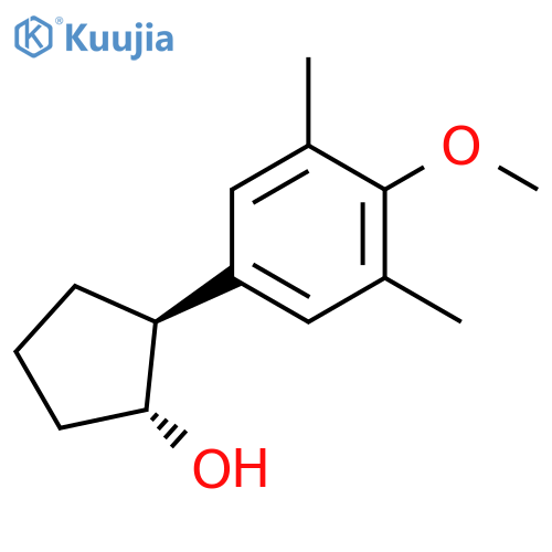 Cyclopentanol, 2-(4-methoxy-3,5-dimethylphenyl)-, (1R,2S)-rel- structure