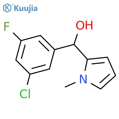 (3-chloro-5-fluorophenyl)-(1-methylpyrrol-2-yl)methanol structure
