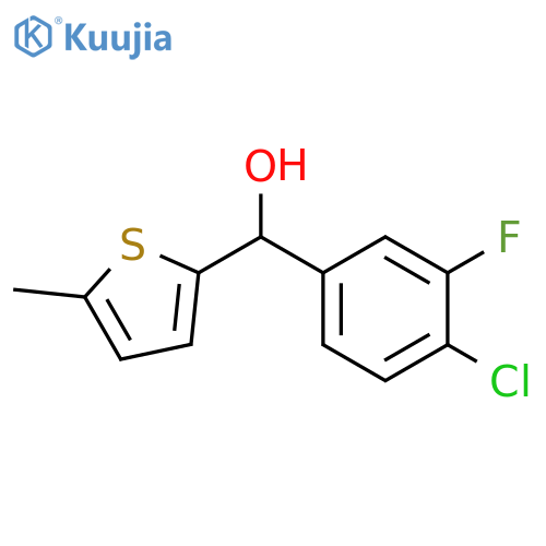 (4-chloro-3-fluorophenyl)-(5-methylthiophen-2-yl)methanol structure