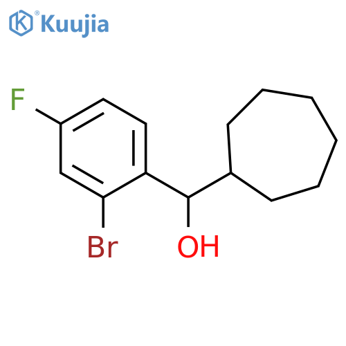 (2-bromo-4-fluorophenyl)-cycloheptylmethanol structure