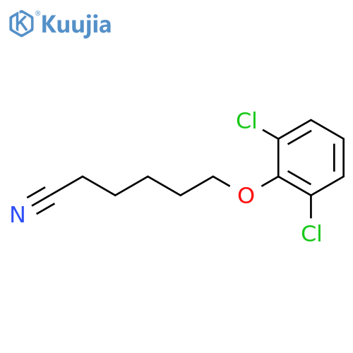 6-(2,6-dichlorophenoxy)hexanenitrile structure