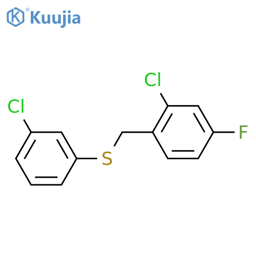 (2-Chloro-4-fluorobenzyl)(3-chlorophenyl)sulfane structure