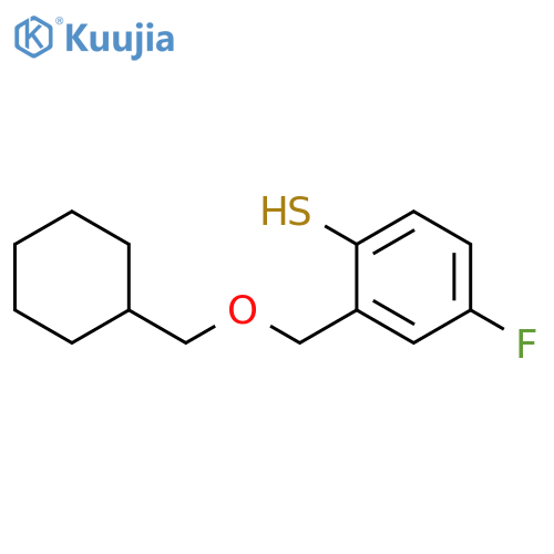 2-(cyclohexylmethoxymethyl)-4-fluorobenzenethiol structure