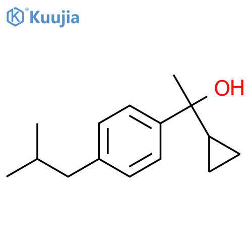 1-cyclopropyl-1-[4-(2-methylpropyl)phenyl]ethanol structure