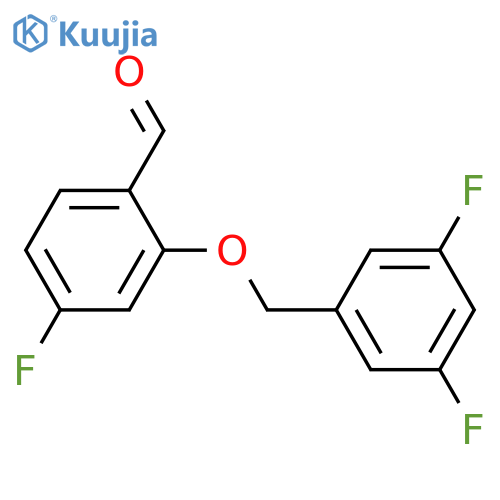 2-[(3,5-difluorophenyl)methoxy]-4-fluorobenzaldehyde structure