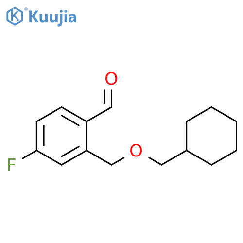 2-[(Cyclohexanemethoxy)methyl]-4-fluorobenzaldehyde structure