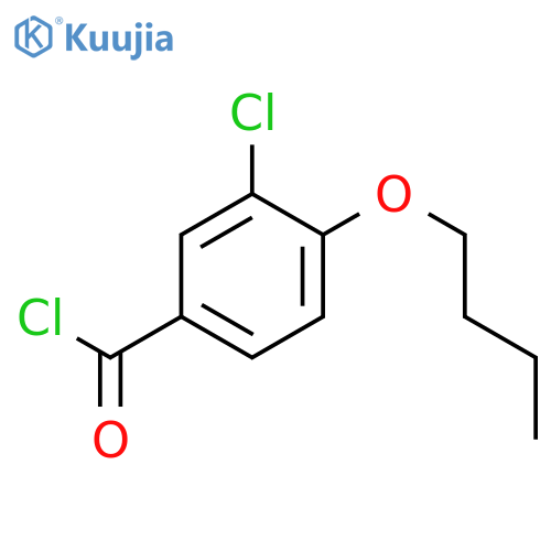 4-n-Butoxy-3-chlorobenzoyl chloride structure